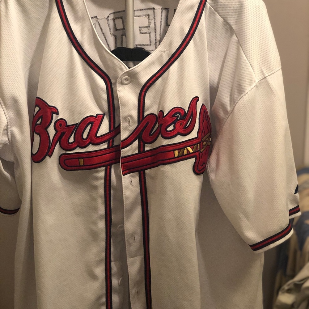 Men's Atlanta Braves Majestic White Tehera…